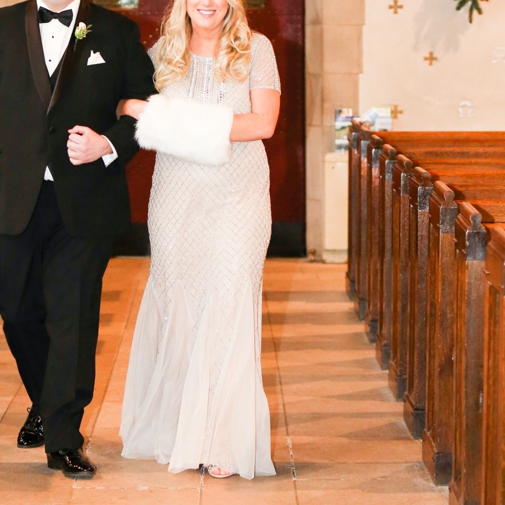 Adrianna Papell Floorlength Beaded Dress